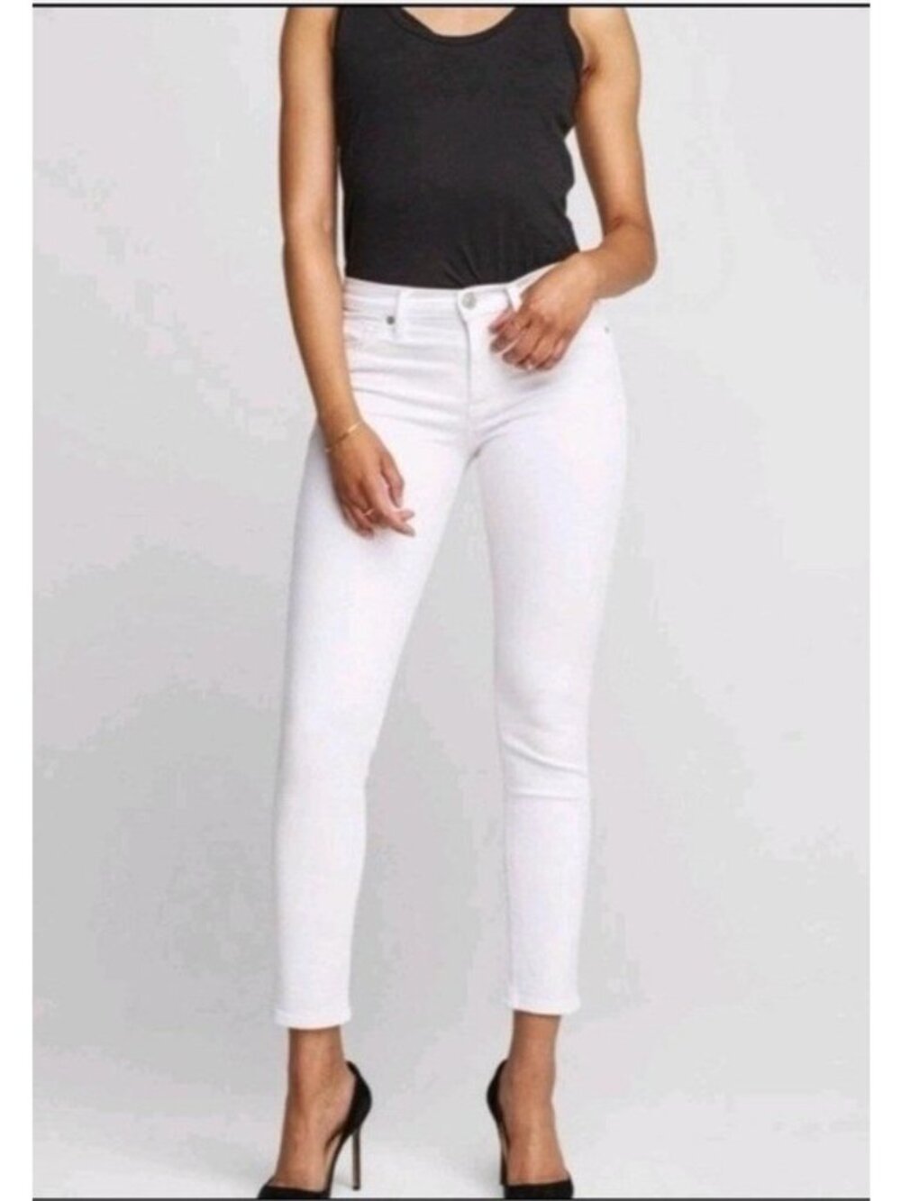 Hudson jeans HIGH RISE BLAIR Ankle SUPER SKINNY White Sz 29 New - Picture 4 of 13